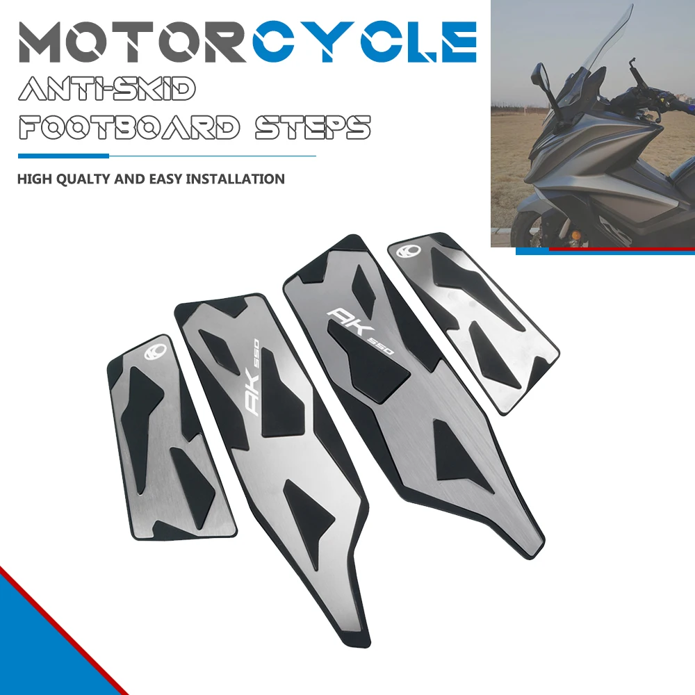 

For KYMCO AK 550 ak550 2018 2019 Motorcycle Anti-skid Footboard Steps Footrest Foot Pad Pedal Footrests Pads AK 550 2017-2020