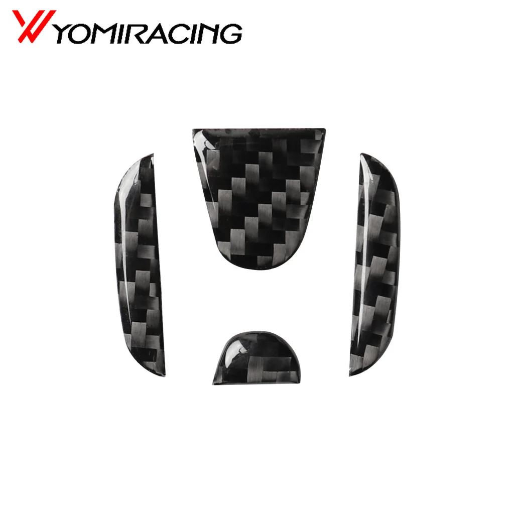 

Carbon Fiber Car Accessories Interior Steering Wheel Protective Decoration Decals Cover Trim Stickers For Honda Civic 2016-2019