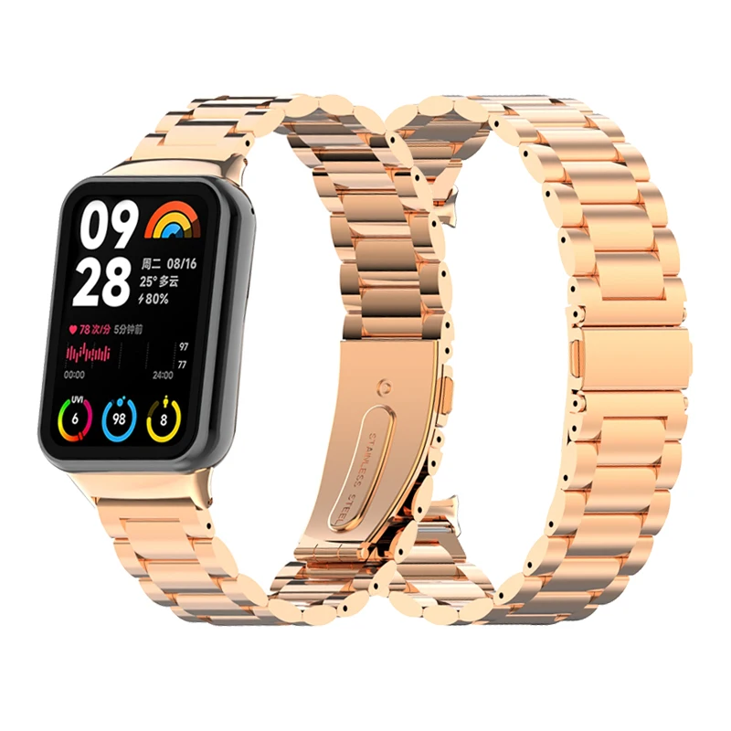 

Ремешок магнитный для Xiaomi mi band 8 pro, браслет из нержавеющей стали для наручных часов Mi Band 8 Pro, браслеты xiaomi Band 8 pro