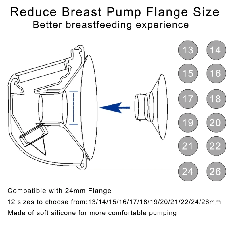 Breast Enhancement Silicone Flange Adapter Easy Installs for Varied Brands 3