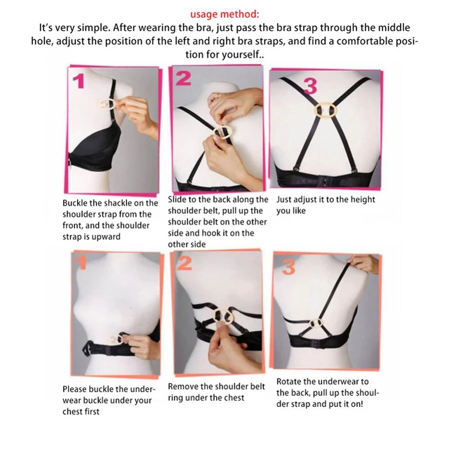 4/9Pcs/Lot Women Bra Buckle Clips Back Strap Holder Bra Clips Adjust Racer  Back Strap