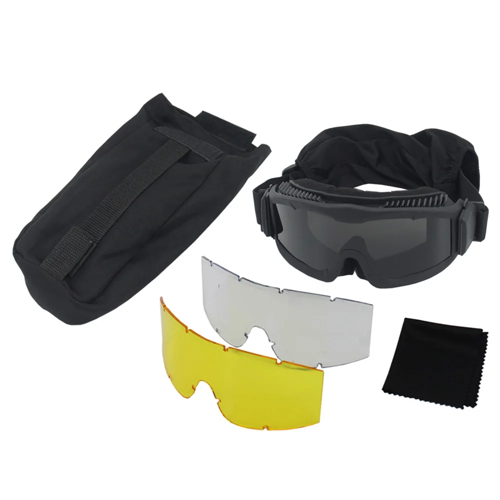 Military Tactical Goggles Airsoft Paintball Shooting Goggles Windproof Anti Fog Glasses Hiking Mountaineering Glasses