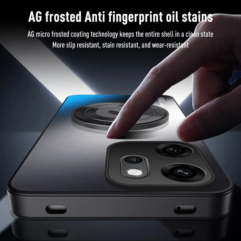Magnetic Ring Stand Back Phone Case with Magsafe and Lens Protection