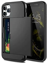 Premium Wallet Case with Card Slots - Elegant and Functional Phone Cover - iPhon 13 Pro Max (Black)
