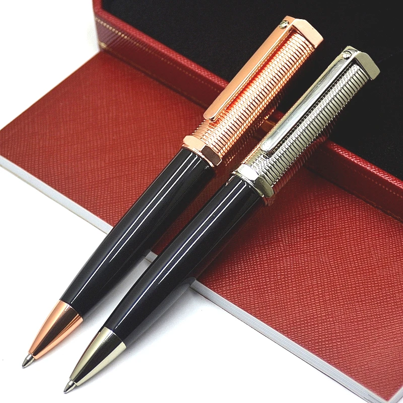 

Limited Edition Ct Santos-Dumont Metal Ballpoint Pen Black & Silver Golden Writing Ball Pens Office School Stationery As Gift