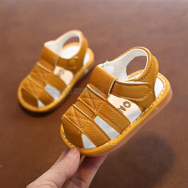 Infant Girls Sandals Summer Can Make Sounds Cute Princesses Toddler Kid Children Sandal Soft First Walker Baby Shoes