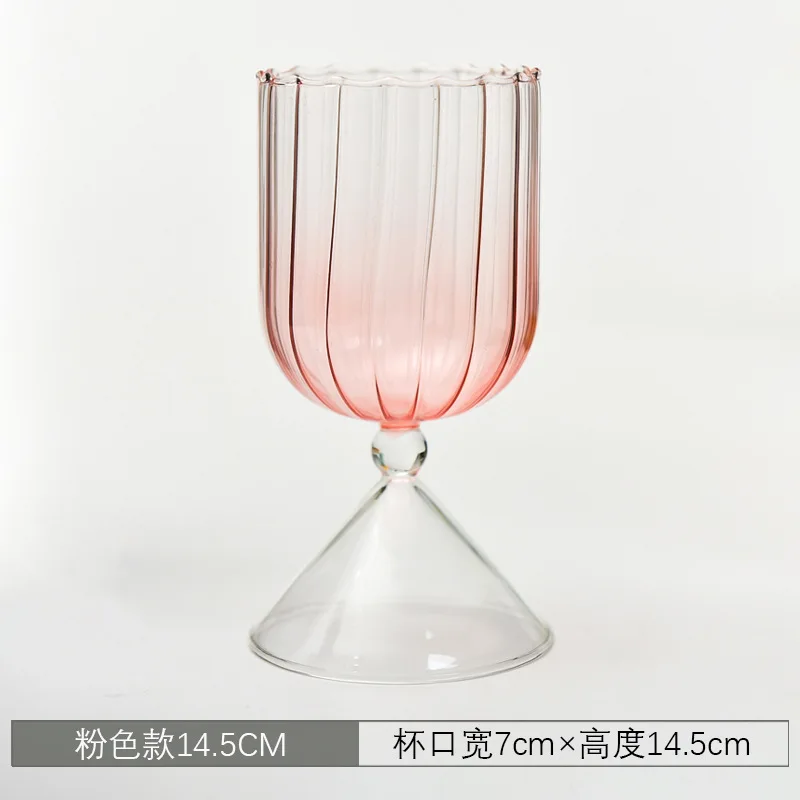 Colorful Cocktail Glass Bordeaux mug Borosilicate Glass Heat-resista Burgundy Wine cup Barware Table Decor