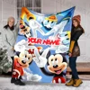 (Memo U Name) Mickey Mouse and Friends Printed Blanket Can Be Custom with Name, Soft and Warm, Suitable for Home, Office, Car 3