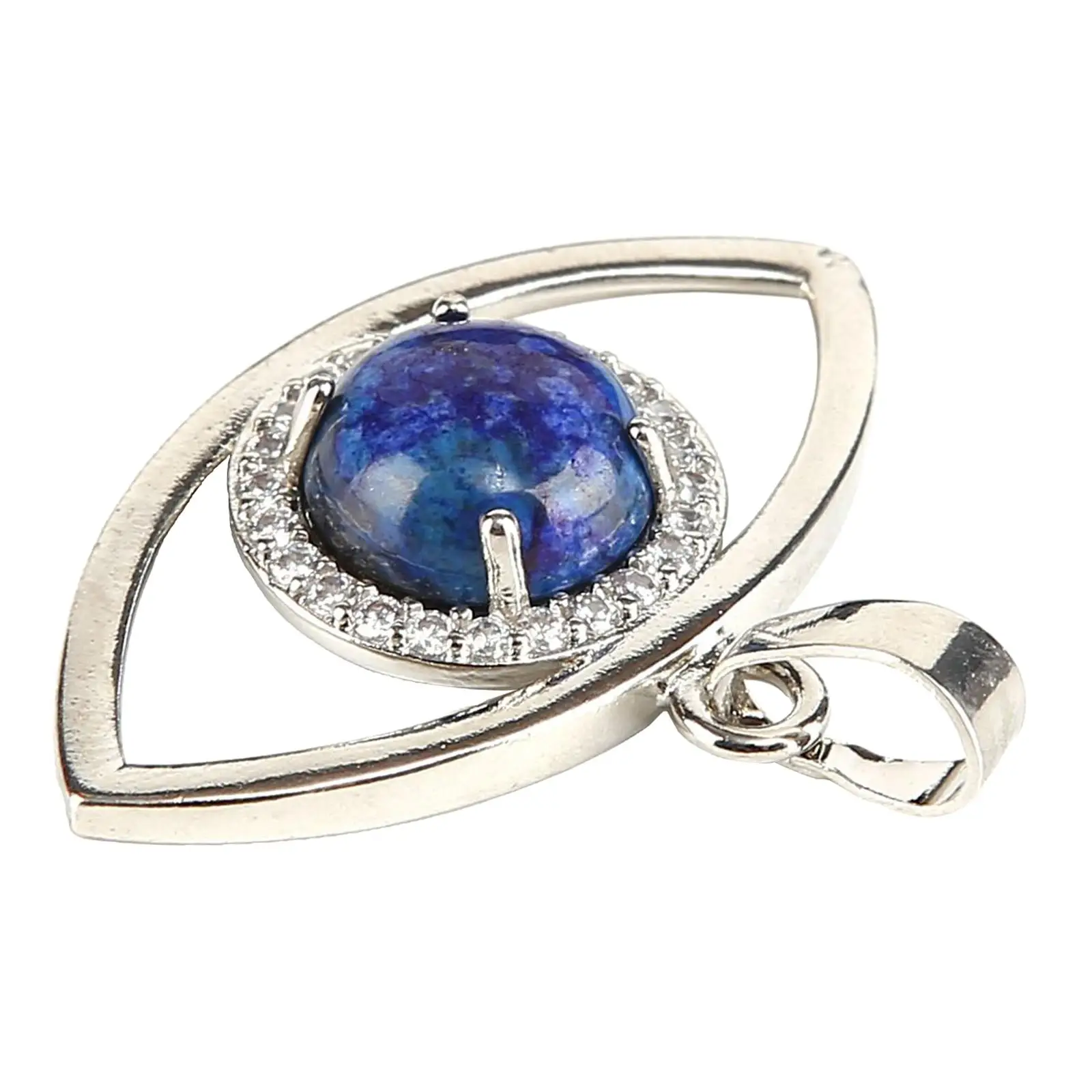 Eye of Horus Necklace Pendant Blue Gem Protection Amulet Jewelry for Egyptian Style Lovers