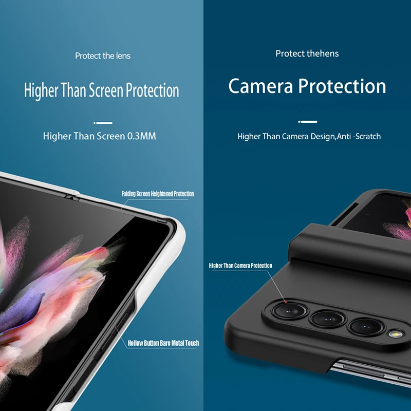 Ultra Thin Shockproof Folding Case - 360° Full Protection Candy Color Hard Cover