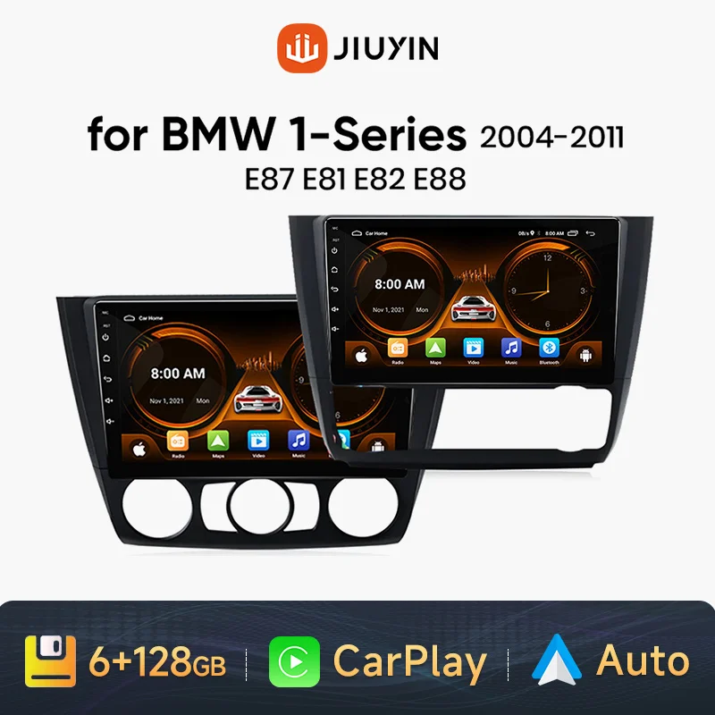 Autoradio Android 9" Qualcomm 8-Core 4Go/64Go Pour BMW Série 1 E81 E82 E87 E88 (2004-2012) - CarPlay/Android Auto Sans Fil, DSP, Caméra De Recul Incluse