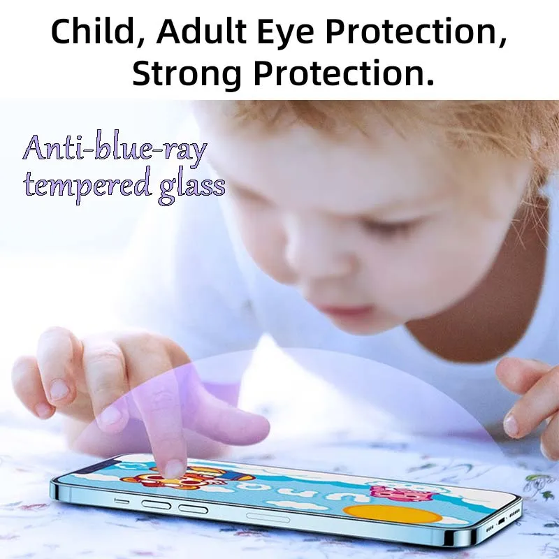 

Eye Anti Blue Ray Tempered glass Light For iPhone 14 13 12 11 Pro Max Plus Mini Screen Protector SE2020 XR XS X 7 8 6 6S