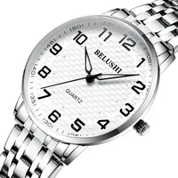 UTHAI Elderly Watches Waterproof Big Number Big Dial Light luxury Gold Steel Couple Watch Men Fashion Quartz Wristwatches Clock 1