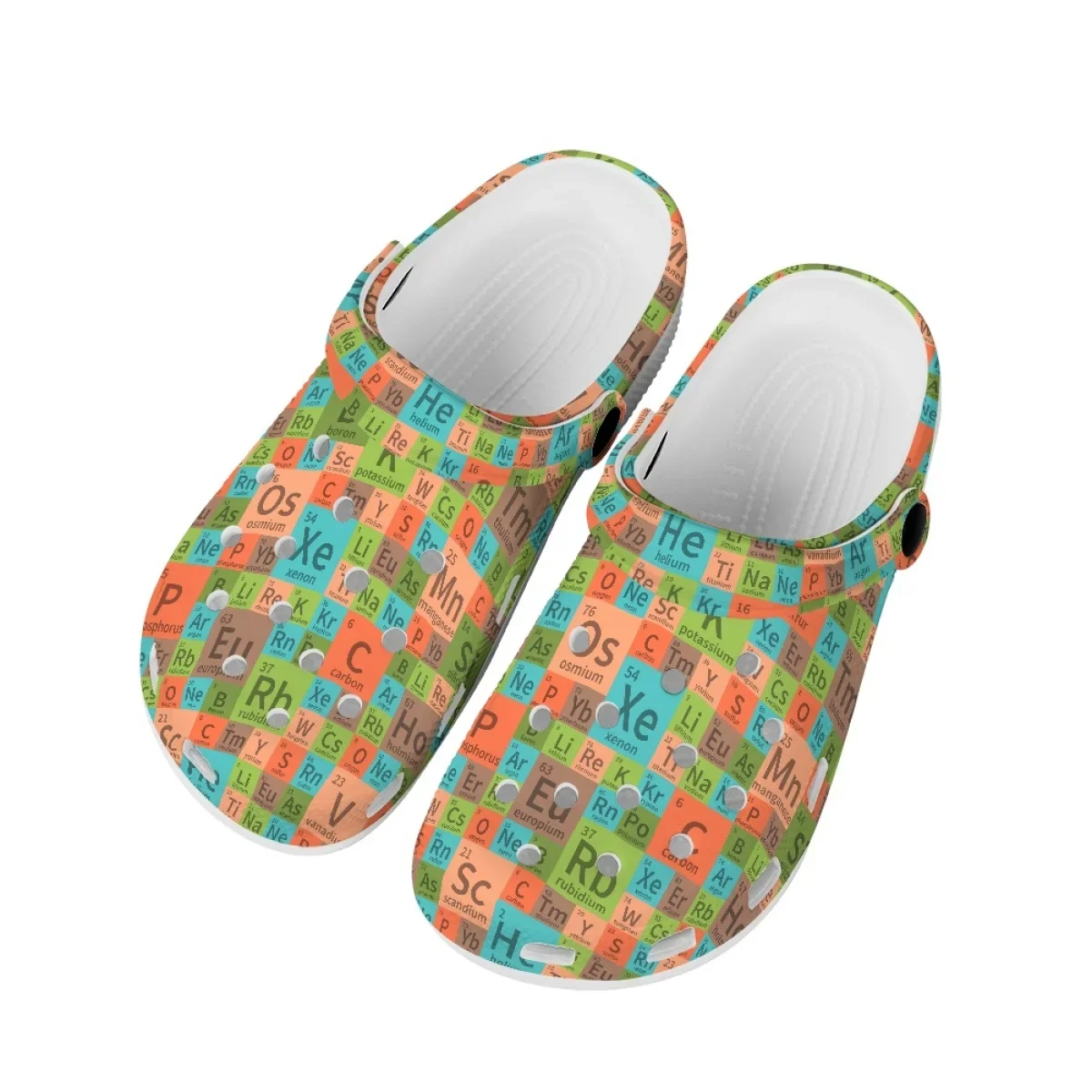 Periodic Table Printing Ladies Sandals Fashion New Spring Summer Chemical Design Breathable Sandals Brand Design Beach Slippers