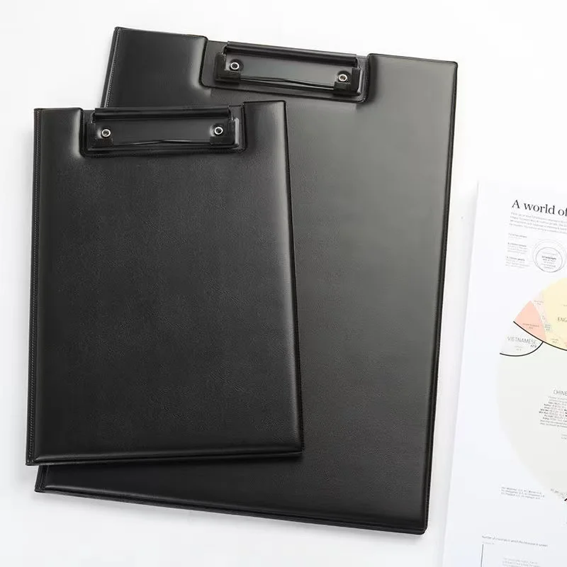 KOBEST A4 Cover Leather Board Clip Students Writing Pad Board Business Office Information Supplies A5 Folder Signature 2