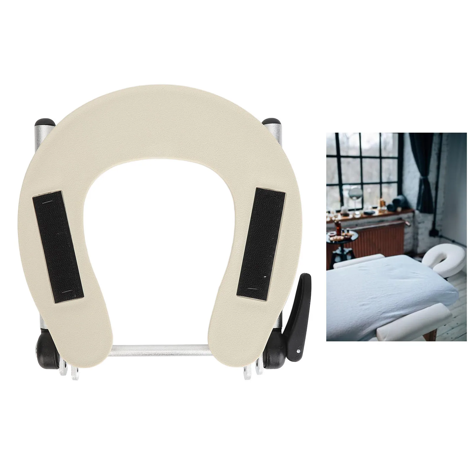 Universal Headrest Face Massage Table Face Adjust Angle Hollow Center Aluminum Face Space Holder For Massage Table