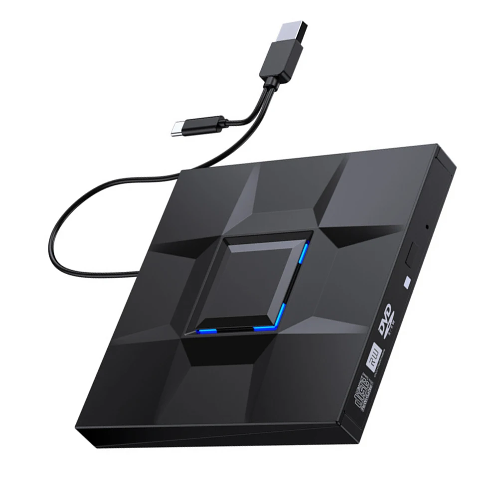 외장 CD/DVD 드라이브, USB 3.0 C 타입 DVD 드라이브 플레이어, DVD/CD-RW 광학 디스크 드라이브, 노트북 데스크탑용 휴대용 CD DVD 버너