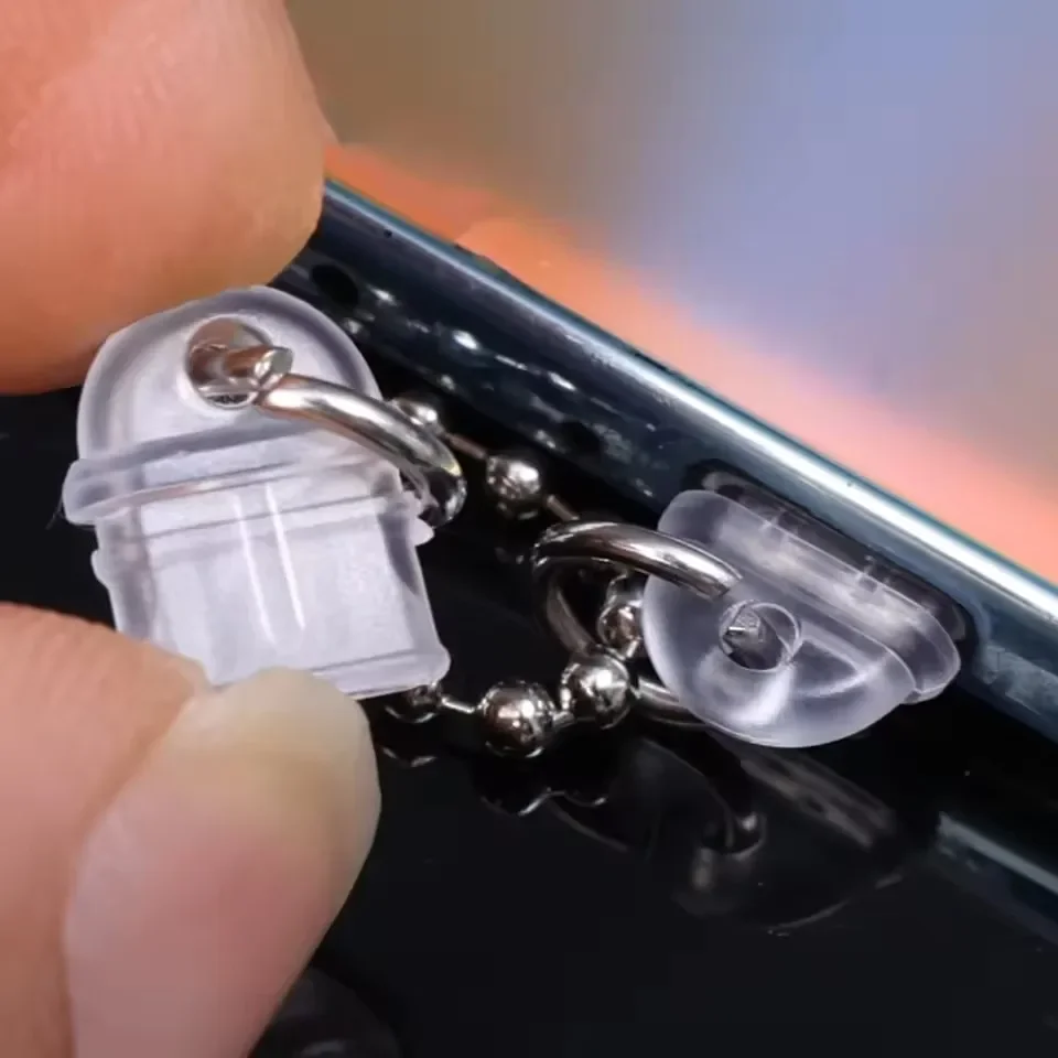 DIY 먼지 플러그 투명 방진 보호 캡 IOS/마이크로 USB/타입 C 포트 보호용 먼지 마개