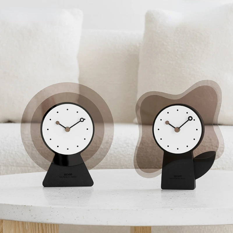 Modern-Design-Desk-Clock-Creative-Simple-Acrylic-Transparent-Silent ...
