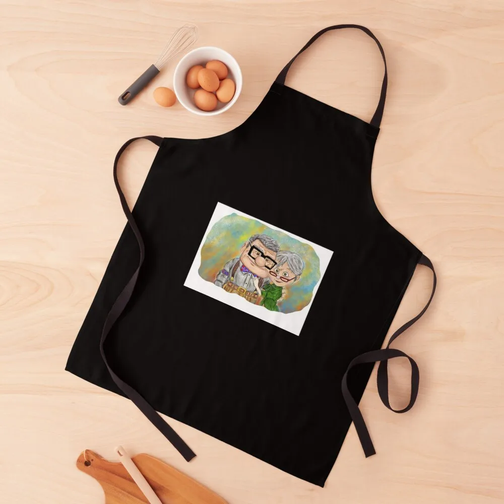 

Pixar Up Ellie & Carl Apron women's kitchens Kitchen Apras For Women Chef jacket men Apron