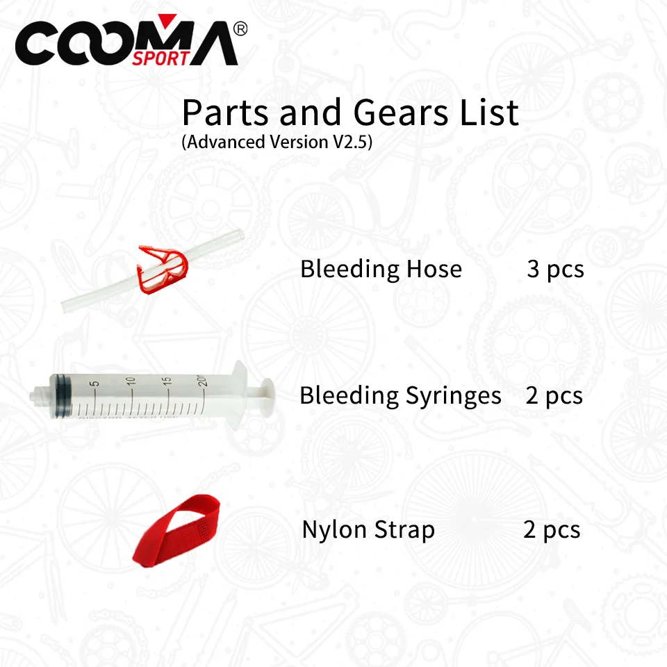 Bicycle Hydraulic Brake Bleed Kit for AVID and SRAM S4 EDGE CODE GUIDE RSC R Level ULT TLM Red eTap, Basic Version, V0.9