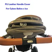 Baby Stroller Handle Cover For Cybex balios s lux 28cm length Pu Leather Protective Case Wheelchairs Strollers Accessories