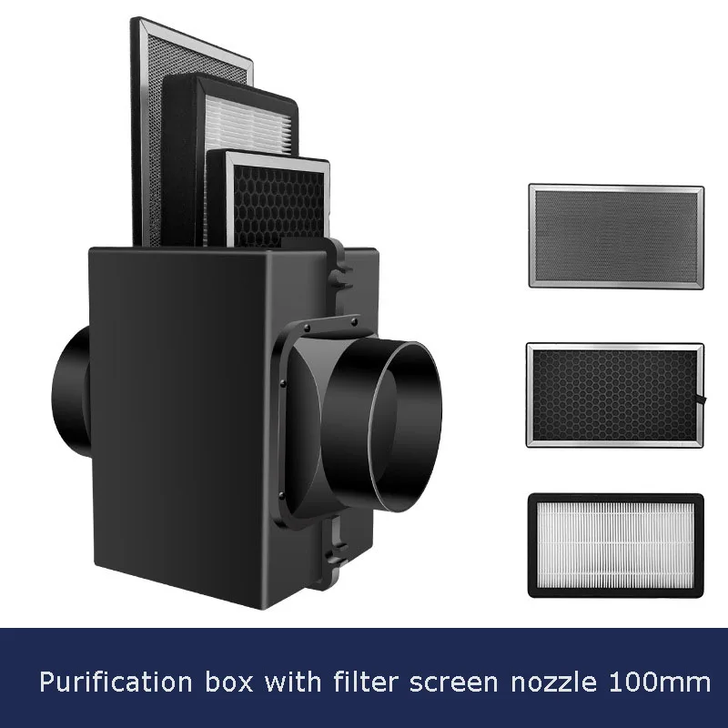 ตัวกรองล่วงหน้าถ่านกัมมันต์และตัวกรอง HEPA กล่องกรองอินไลน์ไอดีอากาศสดระบบ HVAC ระบบทําความร้อนและความเย็นระบายอากาศ 1