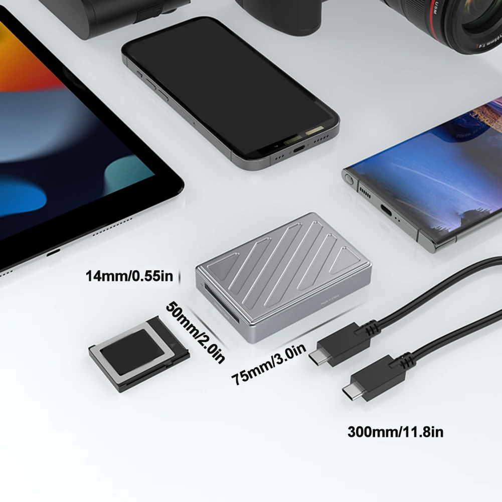 CFexpress B 타입 카드 리더기, USB 4.0, 10Gbps CFE B 메모리 카드 리더기, 드라이브 프리 CFexpress 카드 리더기, 노트북 컴퓨터 휴대폰용