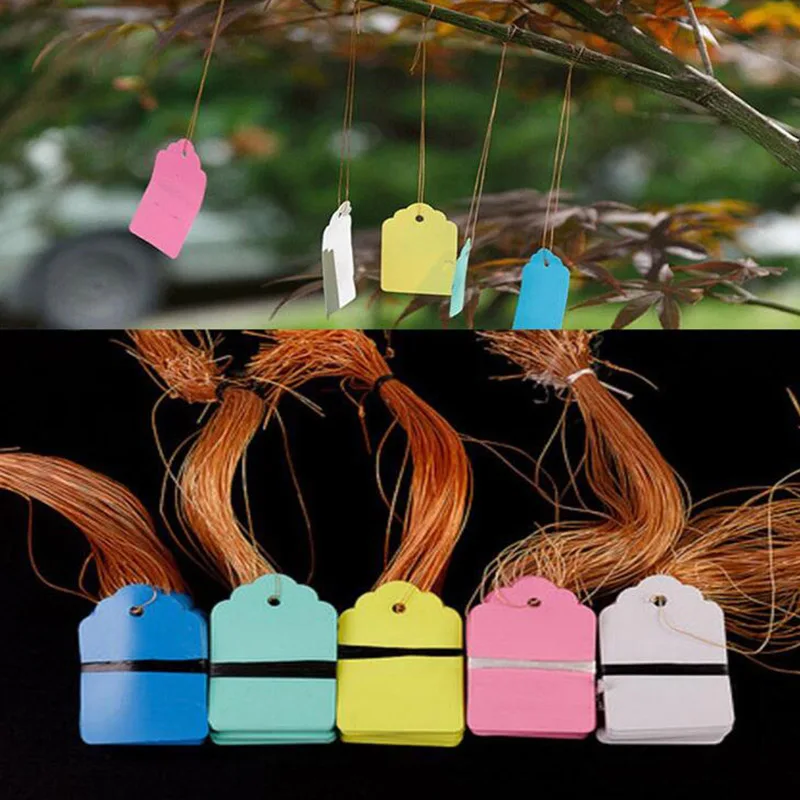 

100pcs PVC Plant Tags Labels Flower Pots Hangling Markers Sign Tree Waterproof Tags Herbs Garden Tools Supplies Colorful D3