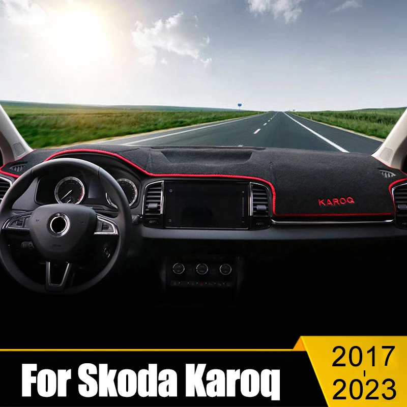 

Car Dashboard Cover Avoid Light Pad Sun Shade Anti-UV Carpets Non-Slip Mat For Skoda Karoq 2017 2018 2019 2020 2021 2022 2023