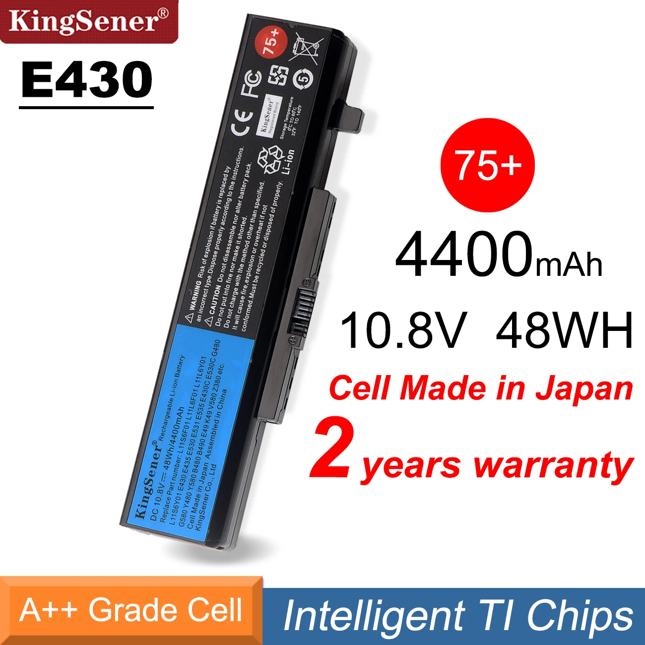 Kingsener-bateria para Lenovo Thinkpad Edge 4400mah Y480 Y485p E430 E440 E431 E435 E530 E531 E535 E540 E430c E545 E530 45n1043