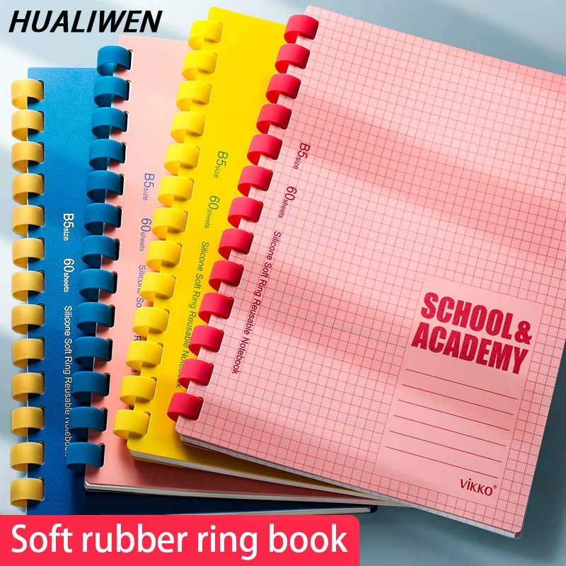 

Creative Notebook Loose-leaf Book Removable Simple A5 B5 Grid Line Inner Paper Notebook Diary Student School Office Stationery