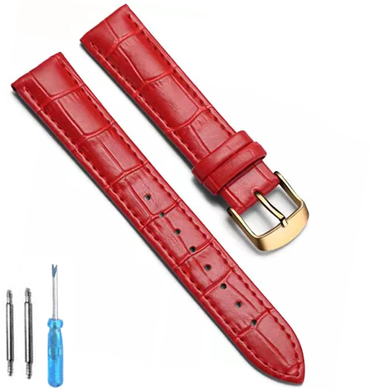 Premium Genuine Leather Watch Band - High-Quality, Comfortable Strap with Tool Included