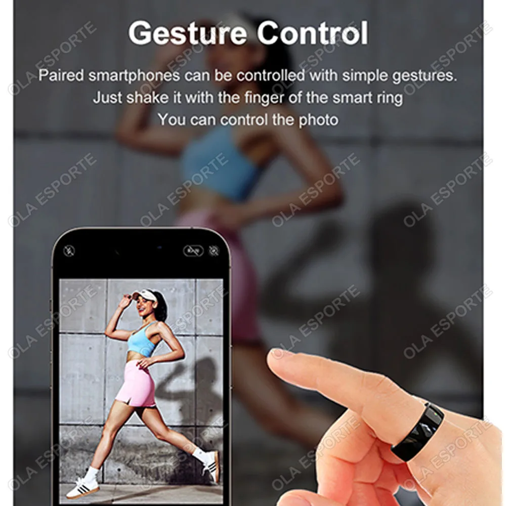 New NFC Ceramic Smart Ring Men Women Message reminder Gesture control Health Sleep Monitor 5ATM Waterproof sports Mode Smartring