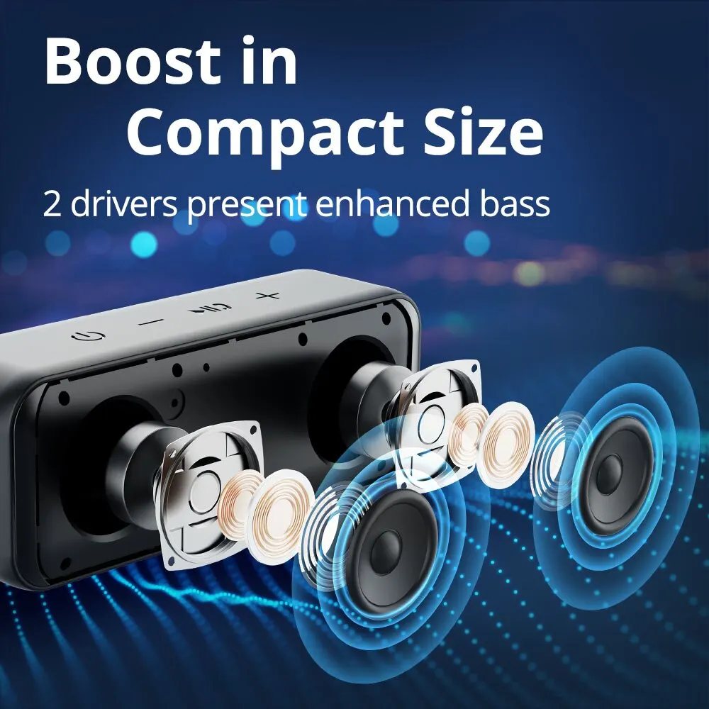Bluetooth speaker Tronsmart T2 Mini Bluetooth Speaker Outdoor Portable Waterproof IPX7 24H Playtime Micro SD