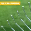 Telescopic Metal Rake Garden Leaf Rake Gardening Leaves Rake Long Handle Claw Rake Nail Rake Backyard Lawn Farm Cleaning Tool 4