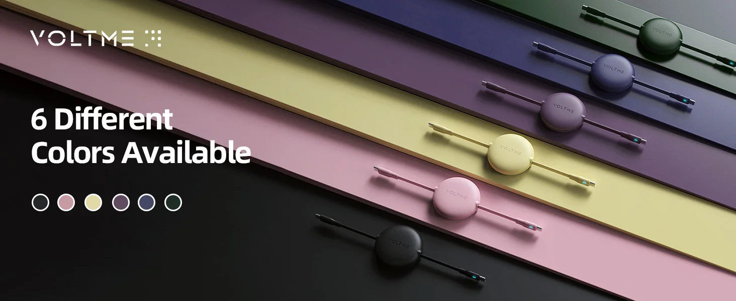 VOLTME USB C Cable Retractable USB C to USB C PD 100W Fast Charging Cable Retractable Type C Charger Cable for iPhone 15 Pro Max 1 S8609840a18494a25a46a76d067b8fe2bf