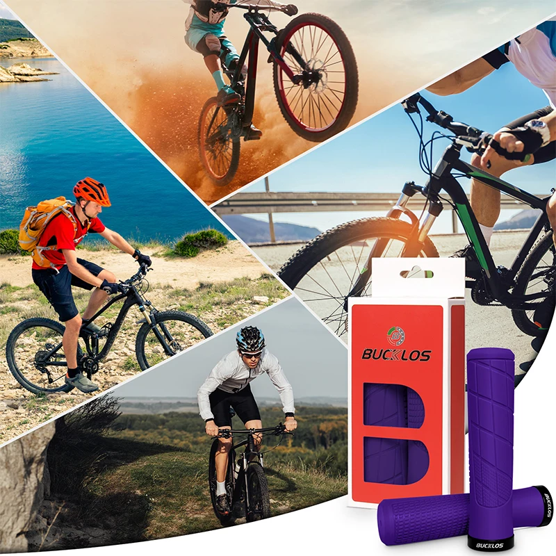 BUCKLOS Mtb Grips Lock on Bike Grips Comfortable Electric Scooter Handle Damping Folding Bicycle Handles Durable Mtb Cuffs