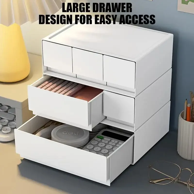 Description Picture 5 of itemDrawer Storage Box Stackable Multi-functional Desktop Organizer Drawer Box Transparent Cosmetic Jewelry Stationery Organizer