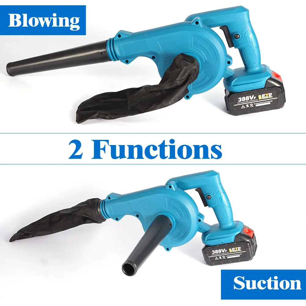 Cordless Electric Air Blower 2 In 1 Air Blower&Suction Handheld Leaf Computer Dust Collector Cleaner For Makita 18V Battery 2