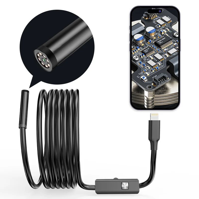 Endoscope-for-iPhone-2-0-Megapixels-HD-Borescope-Inspection-Snake ...