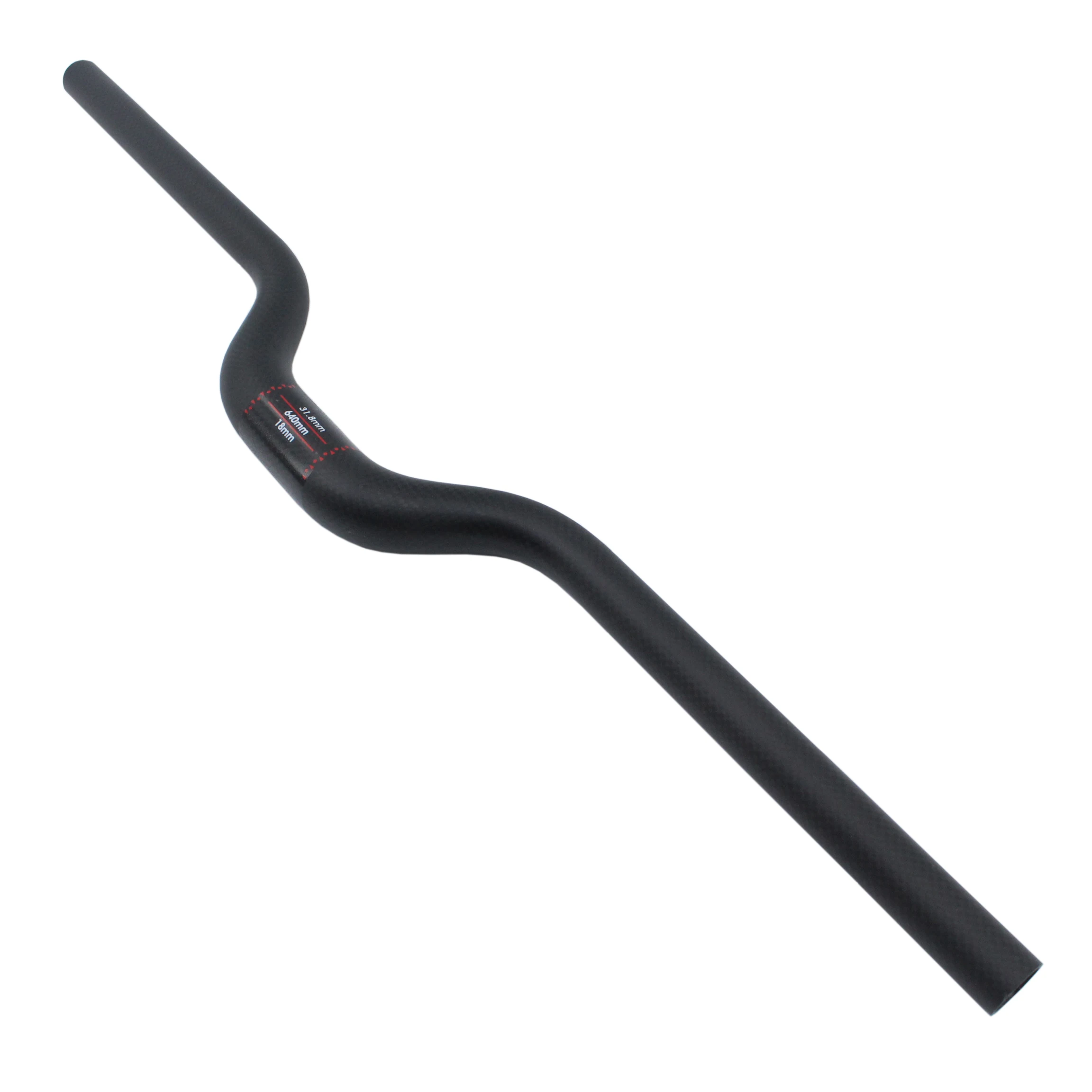 New Foled bike matt 3K full carbon fibre Big bend U Shape handlebar carbon bicycle handlebar MTB 25.4/31.8*600-740mm
