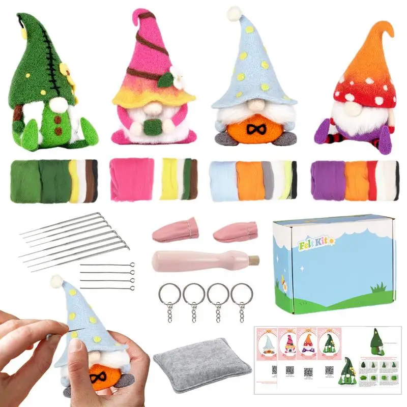 

Felt Starter Kit Kids Adults Felt Set For DIY Fun Needle Felting Supplies For Parent-Child Interaction Classroom Crafts Home