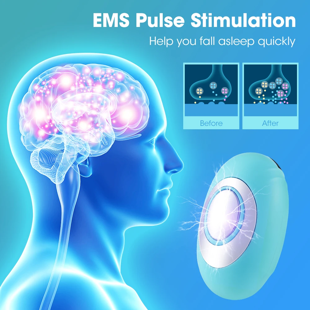 Handheld CES Sleep Aid Microcurrent EMS Pulse Device Hypnosis Insomnia Mental Stress Pressure Relief Anxiety Eliminat Relax 3