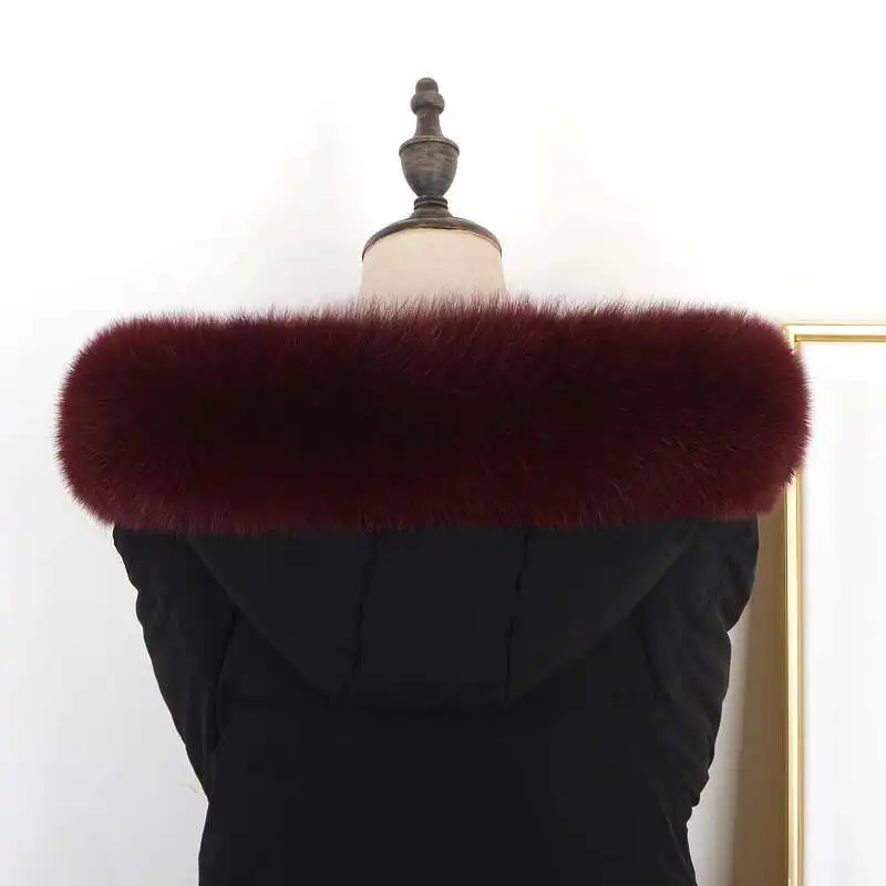 Echt Fox Pelz Kragen 100% Natürliche Pelz Schal Frauen Winter Luxus Warme Pelz Schal Damen Geniue Pelz Schals Für Mantel Unten jacke Männer – Detail 15
