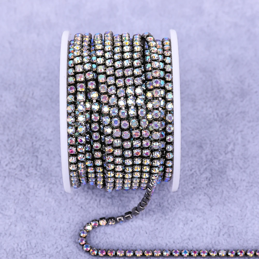 Radiant Gold Rhinestone Decorative Crystal Trim