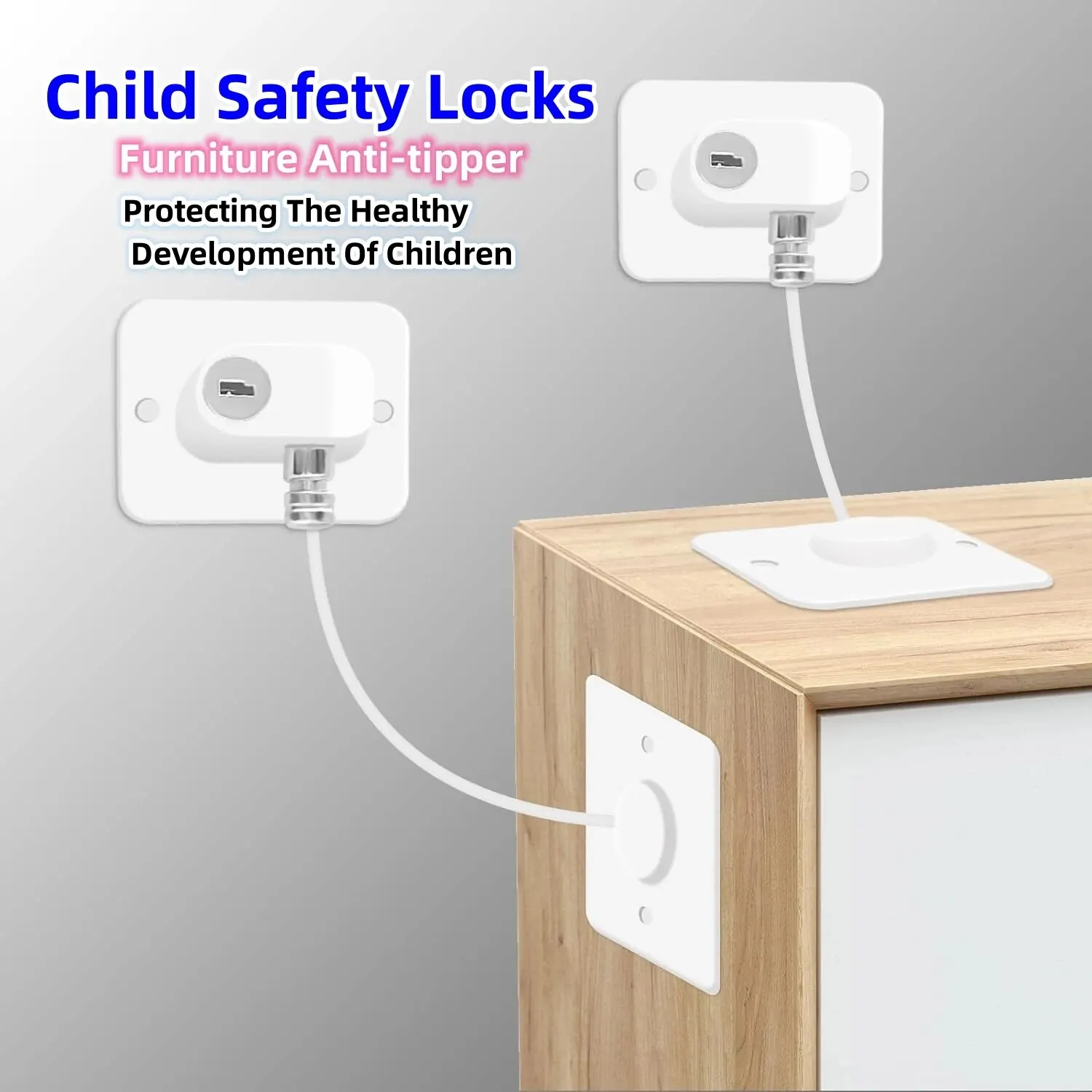 Child Safety LockingTipper Prevents Fridges And Cabinets From Tipping Over cabinet lock child lock safety lock refrigerator lock refrigerator door lock