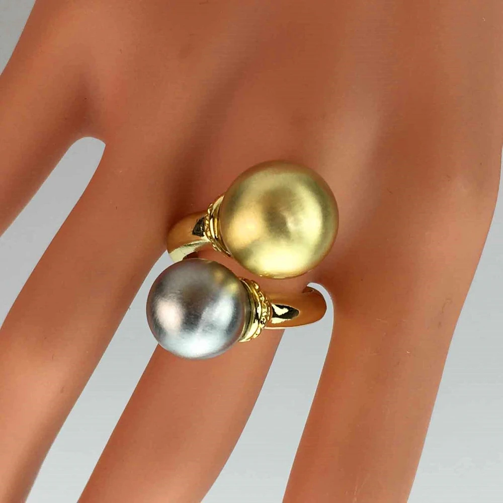 

Yuminglai High Quality Ladies Big Party Ring 18K-Real-Gold-Plated Ring Free Delivery Gift FHK17108