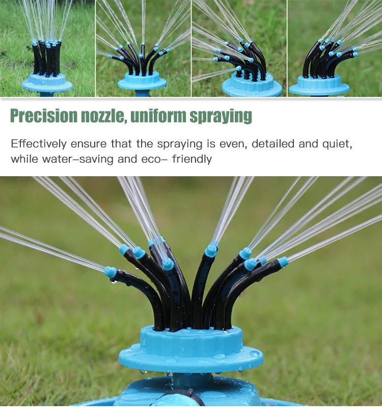 2PCS 360 degree Adjustable Multi-head Lawn Sprinkler Household Ground Sprinkler Automatic Irrigation Tool for Garden Courtyard