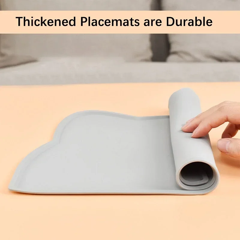 Pet Placemat Feeding Mat for Cats and Dogs Waterproof Leakage Food with Nonspill Nonslip Easy to Clean Silicone Placemats 6